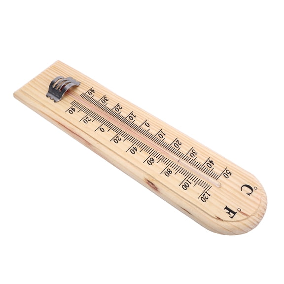 NFTIGB Wall Hanging Wooden Thermometer with Bold Clear Display, Accurate Temperature Reader for Indoor Outdoor Home Garden Greenhouse Patio & Warehouse (-40 to 120  / -40 to 50) Weather Instrument