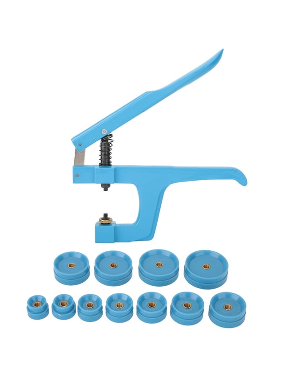 Watch Clamp Pliers Back Case Press Set Professional Back Cover Closer Repair Tools with 9 Dies & 2 Mats for Watchmakers (10.63 inches / 27 cm, Blue)