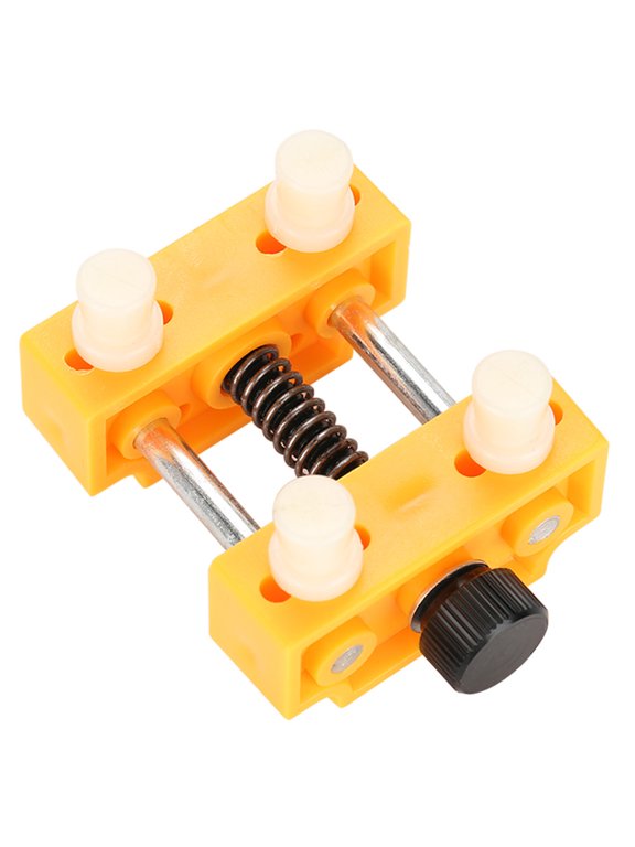 Watch Repair Wristwatch Repairing Vise Tool Open Watch Case Holder Dial Fixer, Sturdy Metal and Plastic Watchmaker Tool for Jewelers, Lightweight Design (2.2 x 2.0 x 1.5 inches), Yellow