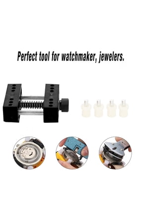Watch Repair Wristwatch Repairing Vise Tool Open Watch Case Holder Dial Fixer, Sturdy Metal and Plastic Watchmaker Tool for Jewelers, Lightweight Design (2.2 x 2.0 x 1.5 inches), Black
