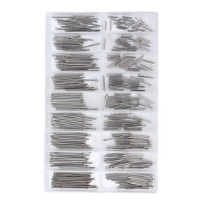 NFTIGB Watch Split Pins Alloy Watch Band Link Cotter Pins Spring Bars Tools 360 Pcs 18 Sizes Silver
