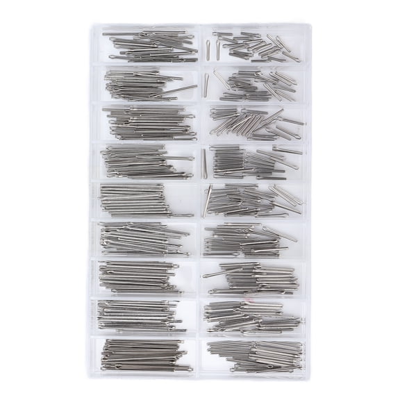 NFTIGB Watch Split Pins Alloy Watch Band Link Cotter Pins Spring Bars Tools 360 Pcs 18 Sizes Silver