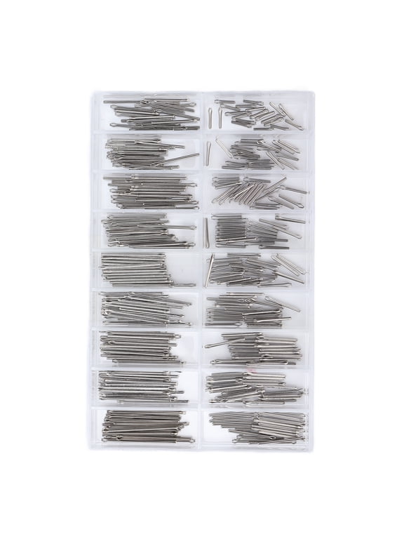 Watch Split Pins Alloy Watch Band Link Cotter Pins Spring Bars Tools 360 Pcs 18 Sizes Silver
