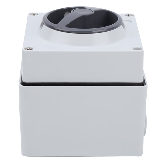 NFTIGB Waterproof Isolation Outdoor Switch Box IP66 Dustproof Weatherproof Rotary OnOff Buttons Indicators 250V Heavy Duty (4P32A / 4-Pole 32-Amp), Size: 4.0 x 3.8 x 2.4 in / 10.1 x 9.6 x 6.0 cm