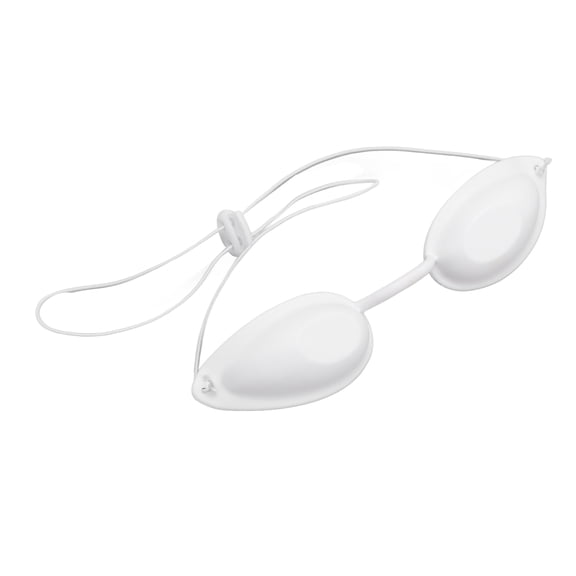 NFTIGB White Beauty Goggles Eye Protection TPU Laser Safety Adjustable Accessory for Salon Sunbathing Adult 1 Pack