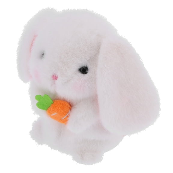 NFTIGB White Talking Rabbit Toy, Cute Repeat What You Say Plush Interactive Electronic Pet for Kids and Toddlers, Voice Recognition & Moving Parts, Educational Animal Doll, 6.3 inches / 16 cm