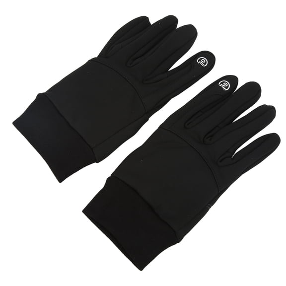 NFTIGB Winter Outdoor Touch Screen All Finger Gloves Antislip Windproof Fleece Warm Sports Gloves Size S, Lightweight Cycling Running Accessories, 4.33 inches / 11 cm, Black