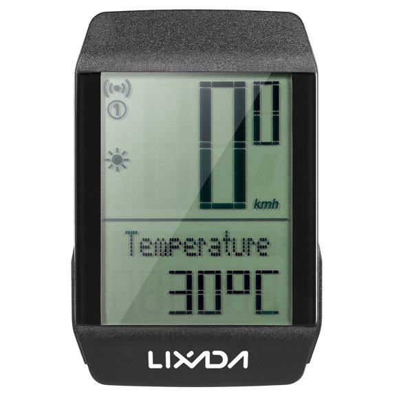 NFTIGB Wireless Bike Cycle Computer Waterproof Bicycle Speedometer Odometer with 6 Languages LED Backlight 2.48 inches / 6.3 cm