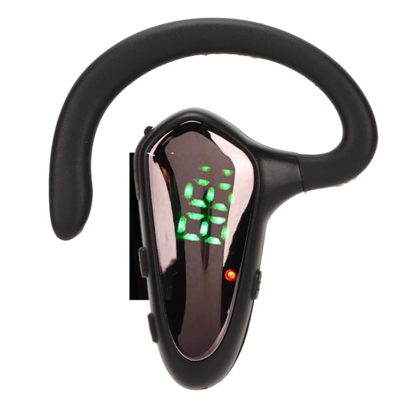 NFTIGB Wireless Bluetooth Open-Ear Earbuds with LED Digital Display, Noise Reduction Ear Hook Headphones for Business Office Sports, 20-Hour Talk Time, Black
