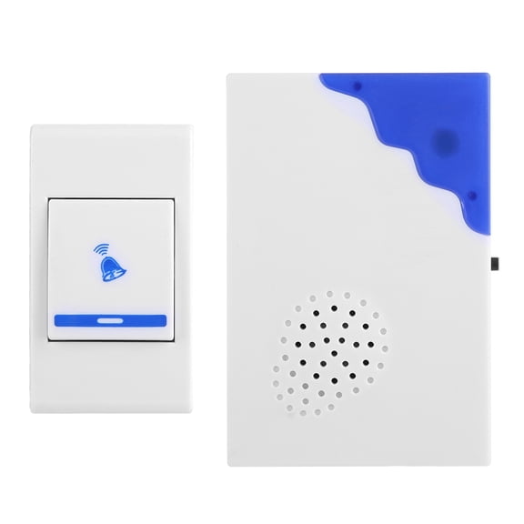 NFTIGB Wireless Doorbell Kit with Receiver & Transmitter, 20-30m Remote Range Battery Operated Doorbell Chime for Home School Hospital Laboratory, White (17x15 Inches / 43.2x38.1 cm)