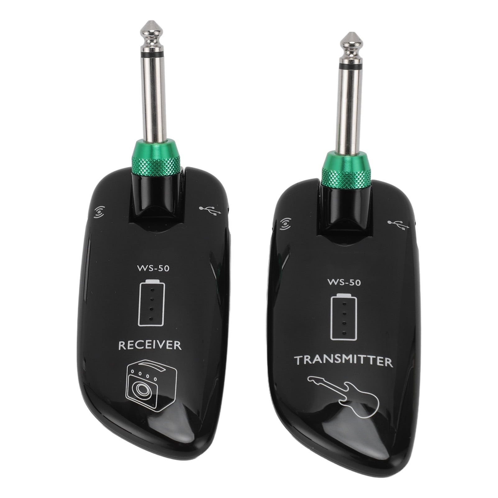 NFTIGB Wireless Guitar System 20 to 20KHz Lossless Transmitter Receiver for 6.35mm Jack (5.51 inches / 14 cm)