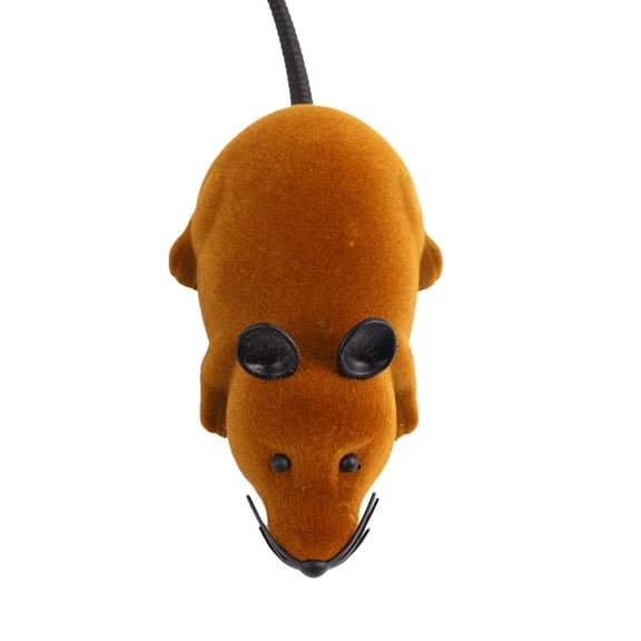 NFTIGB Wireless Remote Control RC Electronic Rat Mouse Mice Toy For Cat Puppy Interactive Play Teaser Xmas Gift, Brown, 8.7 Inches / 22 cm