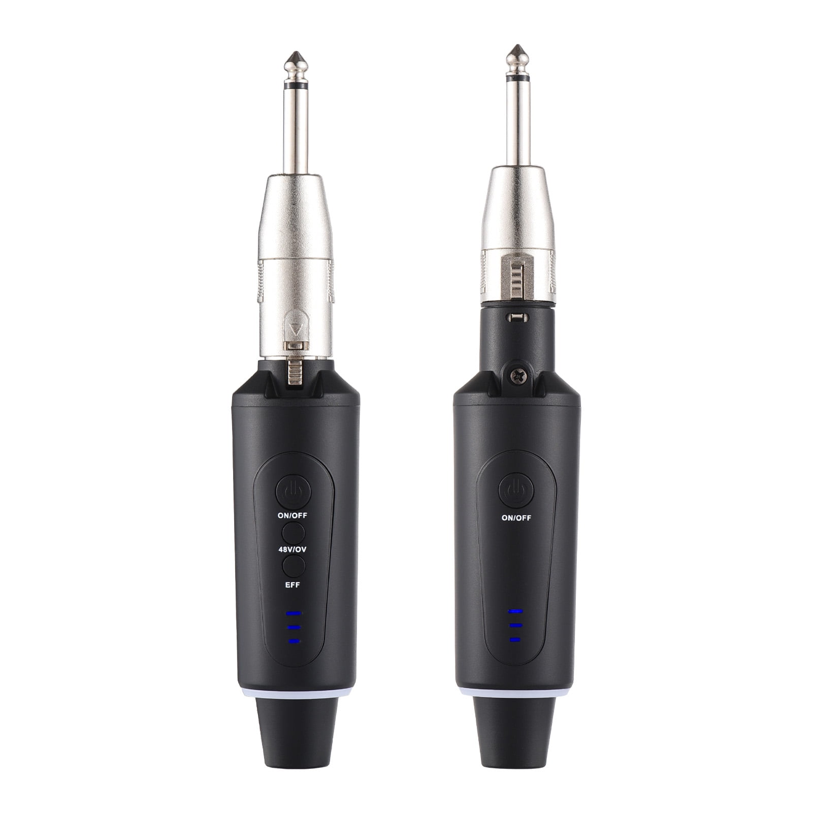 NFTIGB Wireless XLR Transmitter and Receiver 48V UHF Microphone System Built-in Rechargeable Battery for Audio Mixer Electric Guitar Bass