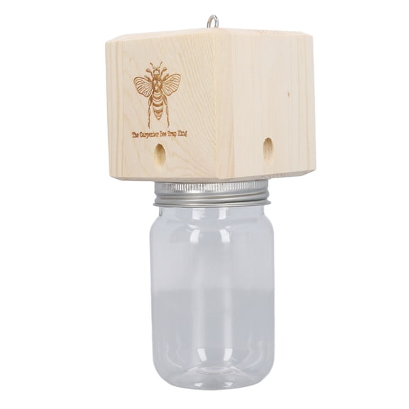 NFTIGB Wood Carpenter Bee Trap Safe Hanging Wood Boring Bee Trap for Yard Garden Deck Eaves