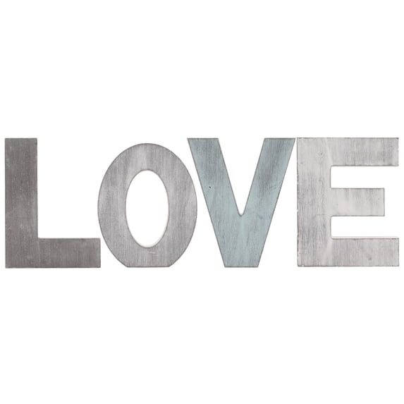 NFTIGB Wood Love Sign Distressed Retro Exquisite Freestanding Multicolor Design Letters LOVE Decoration Ornament for Wedding Valentine's Day 4 Pcs