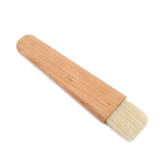 NFTIGB Wooden Barbecue Brush Baking Oil Basting Brush Flat Handle Kitchen Tool for BBQ Grill and Sauce 7.48 inches