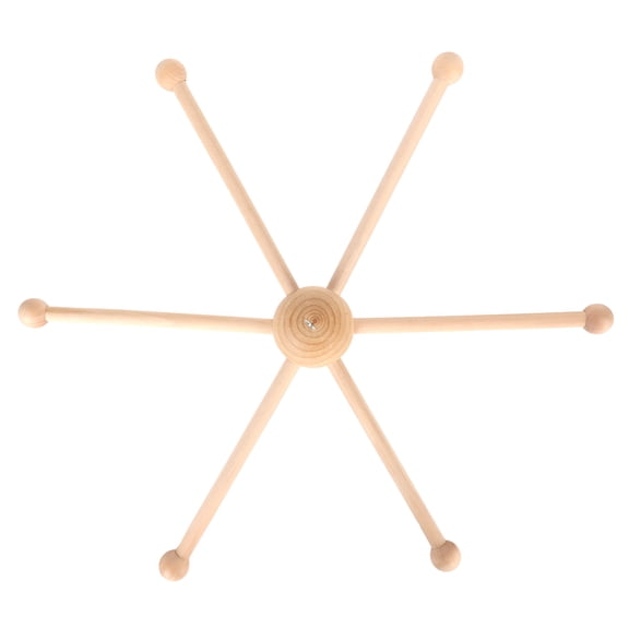NFTIGB Wooden Frame Baby Crib Hanger Spherical Six Legs Mobile Holder for Nursery Wind Chime Bed Toy Decoration DIY Craft Kit 10.24 inches / 26 cm Firm Wood