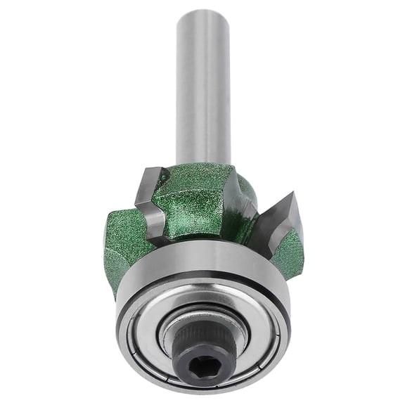 NFTIGB Woodworking Milling Cutter 4 Teeth Edge Trimmer Router Bit R2 Size for 1-2mm Thickness Premium Steel Heavy Duty Professional Tool for Carpenter Craft 10 inches / 25.4 cm