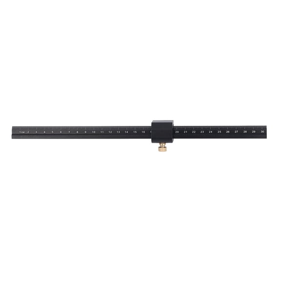 NFTIGB Woodworking Sliding Ruler Aluminum Alloy Accurate Scales L Shaped Ruler for Carpenter Woodwork Measuring Tool 15.35 inches / 39 cm