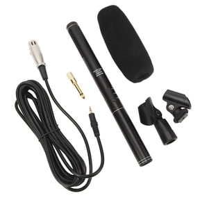 NFTIGB XLR Shotgun Condenser Microphone Professional Cardioid Mini Shotgun Mic for DSLR Camera Television News Reporter Interview
