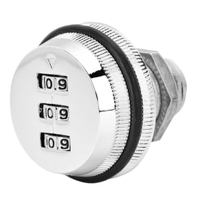 NFTIGB Zinc Alloy 3 Digit Code Combination Cam Coded Lock for Cabinets and Drawers, Mechanical Password Keyless Entry Security Lock for Mailbox Locker, Silver (0.79 inches / 20mm)