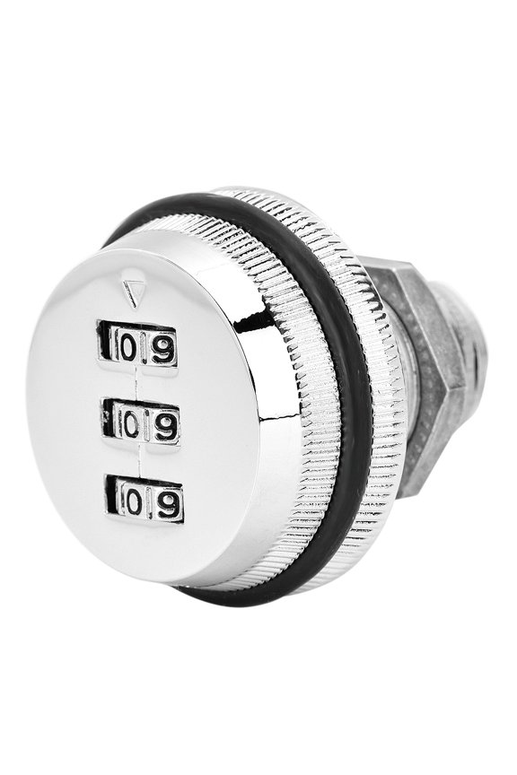 Zinc Alloy 3 Digit Code Combination Cam Coded Lock for Cabinets and Drawers, Mechanical Password Keyless Entry Security Lock for Mailbox Locker, Silver (0.79 inches / 20mm)