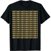NFTs Inspired Vivid Golden Maze Pattern T-Shirt