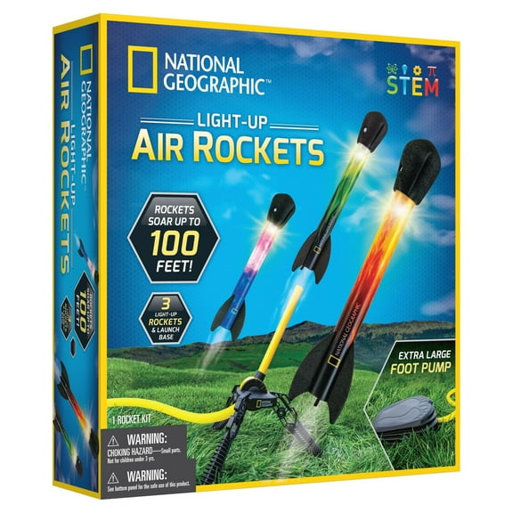 National Geographic Light Up Air Rockets Set for Kids 8 Years and up
