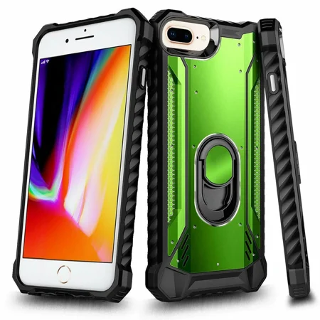 NGB For iPhone 6 Plus / 6s Plus / 7 Plus / 8 Plus Phone Case Built-In Kickstand Heavy Duty Metal Shockproof Protective Rugged Cover