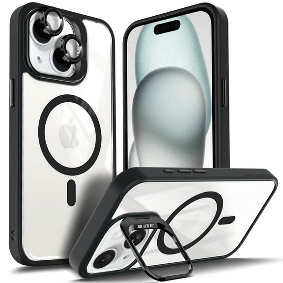 NGB SUPREMACY For iPhone 13 Case Built-In Camera Guard Kickstand Lens Protector Wireless Charging MagSafe/Qi Magnetic Car Mount Apple iPhone 13 Phone Case Cover