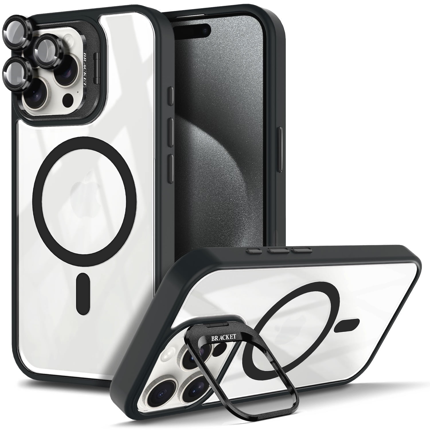 NGB SUPREMACY For iPhone 13 Pro Max Case Built-In Camera Guard Kickstand Lens Protector Wireless Charging MagSafe/Qi Magnetic Car Mount Apple iPhone 13 Pro Max Phone Case Cover