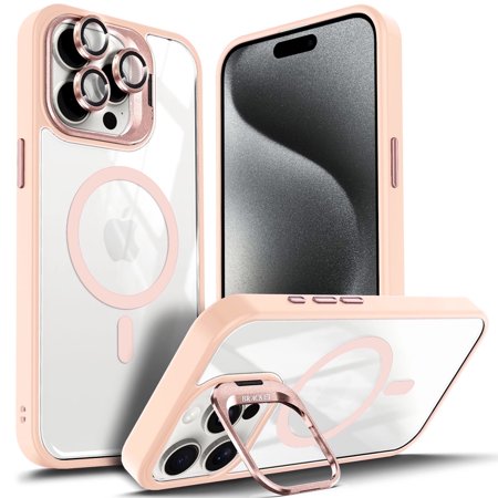 NGB SUPREMACY For iPhone 14 Pro Case Built-In Camera Guard Kickstand Lens Protector Wireless Charging MagSafe/Qi Magnetic Car Mount Apple iPhone 14 Pro Phone Case Cover