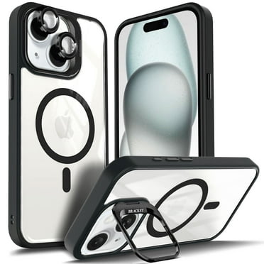NGB SUPREMACY For iPhone 14 Plus / 15 Plus Case Built-In Camera Guard Kickstand Lens Protector Wireless Charging MagSafe/Qi Magnetic Car Mount Apple iPhone 14 Plus / 15 Plus Phone Case Cover