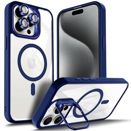 NGB SUPREMACY For iPhone 14 Pro Max Phone Case Built-In Camera Guard Kickstand Fast Wireless Charging MagSafe/Qi Strong Magnetic Car Mount Apple iPhone 14 Pro Max Case Cover