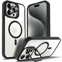 NGB SUPREMACY For iPhone 15 Pro Case Built-In Camera Guard Kickstand Lens Protector Wireless Charging MagSafe/Qi Magnetic Car Mount Apple iPhone 15 Pro Phone Case Cover
