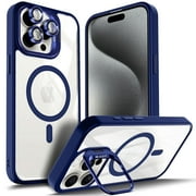 NGB SUPREMACY For iPhone 16 Pro Max Case Built-In Camera Guard Kickstand Lens Protector Wireless Charging MagSafe/Qi Magnetic Car Mount Apple iPhone 16 Pro Max 