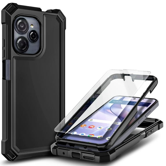 NGB SUPREMACY For Blu View Speed Ultra 5G Phone Case Tempered Glass Screen Protector Full-Body Protective Shockproof Bumper Blu View Speed Ultra Case Cover