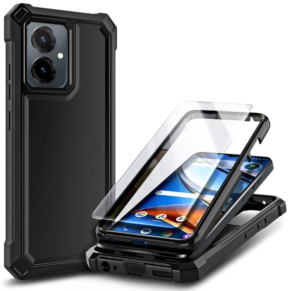 NGB SUPREMACY For Cricket Icon - 2026 / AT&T Propel 3 5G Phone Case Tempered Glass Screen Protector Full-Body Protective Shockproof Bumper Cricket Icon 2026 / ATT Propel 3 Case Cover