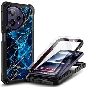 NGB SUPREMACY For Cricket Icon Plus - 2026 / AT&T Verge 2 Phone Case Tempered Glass Screen Protector Full-Body Protective Shockproof Bumper Icon 6 Plus 2026 / ATT Verge 2 Case Cover
