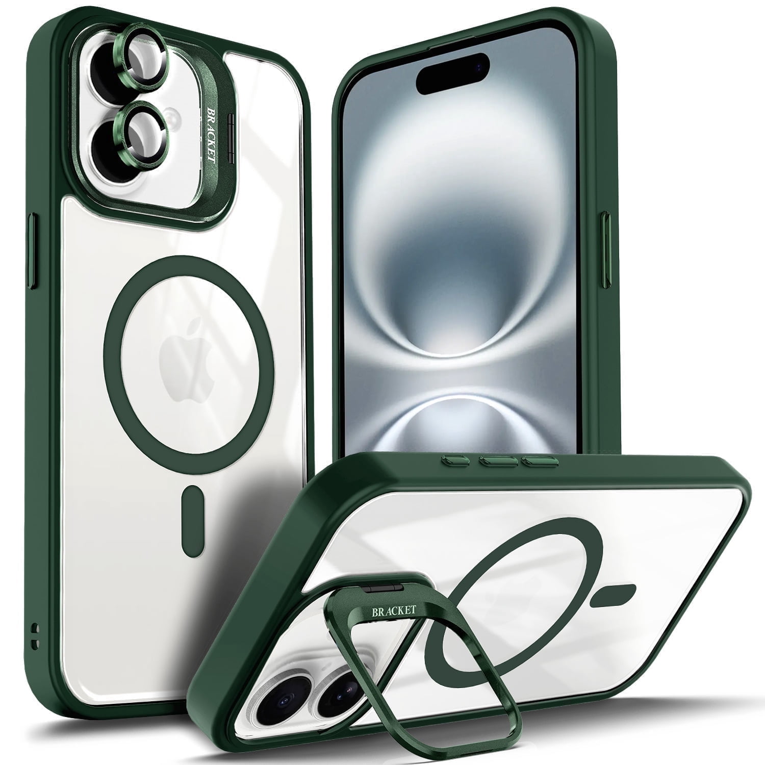 NGB SUPREMACY For iPhone 16 Case Built-In Camera Guard Kickstand Lens ...