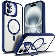 NGB SUPREMACY For iPhone 16 Case Built-In Camera Guard Kickstand Lens Protector Wireless Charging MagSafe/Qi Magnetic Car Mount Apple iPhone 16 Phone Case Cover