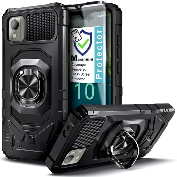 NGB SUPREMACY For Blu Studio Mini 2023 Phone Case Built-In Kickstand Screen Protector Magnetic Car Mount Ring Holder Blu Studio Mini 2023 Phone Cover