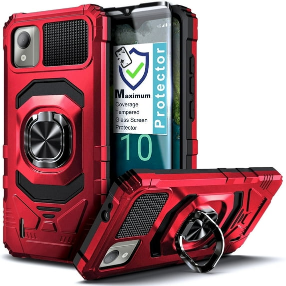 NGB SUPREMACY For Blu Studio Mini 2023 Phone Case Built-In Kickstand Screen Protector Magnetic Car Mount Ring Holder Blu Studio Mini 2023 Phone Cover