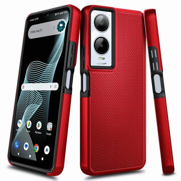 BWEGRHE Custodia Per Telefono Cricket Icon 6 SL 219C, Con Pellicola Protettiva In Vetro Temperato, 2 Strati Antiurto In TPU Ad Angolo Integrato, Custodia Paraurti Per ATT Verge SL219A - Foto 7