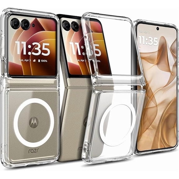 NGB SUPREMACY For Motorola razr 2024/2025/2026 Phone Case Transparent Clear Wireless Charging Magsafe/Qi Magnetic Car Mount Moto razr 2024/2025/2026 Case Cover