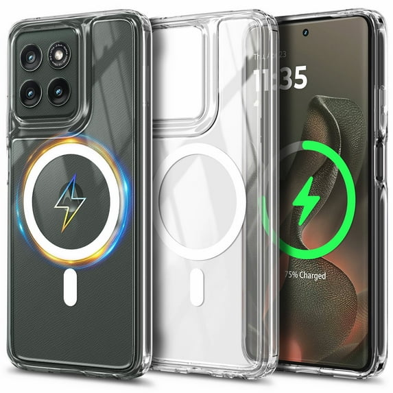 NGB SUPREMACY For Motorola edge 2025 Phone Case Transparent Clear Wireless Charging Magsafe/Qi Magnetic Car Mount Moto edge 2025 Case Cover