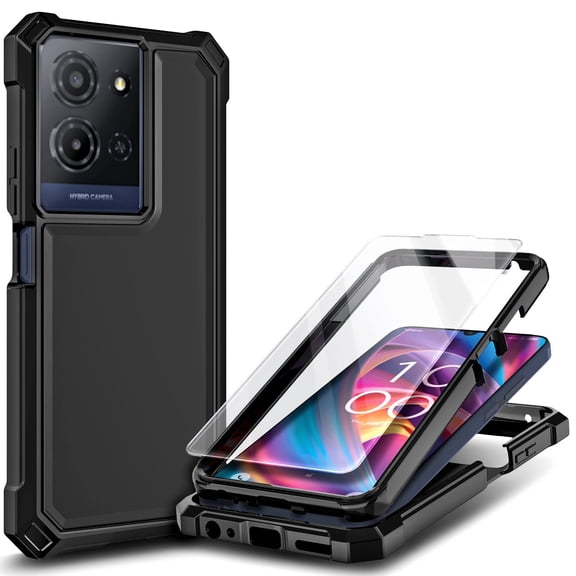 NGB SUPREMACY For TCL K32 5G / K33 5G Phone Case Tempered Glass Screen Protector Full-Body Protective Shockproof Bumper TCL K32/K33 Case Cover