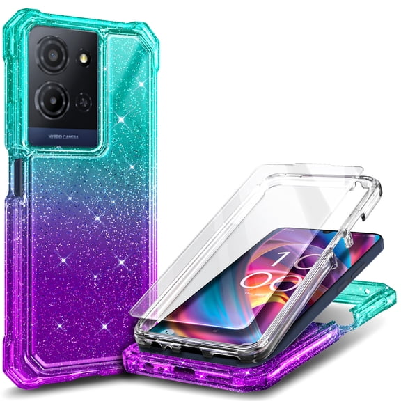 NGB SUPREMACY For TCL K70 5G Phone Case Tempered Glass Screen Protector Full-Body Protective Shockproof Bumper TCL K70 Case Cover