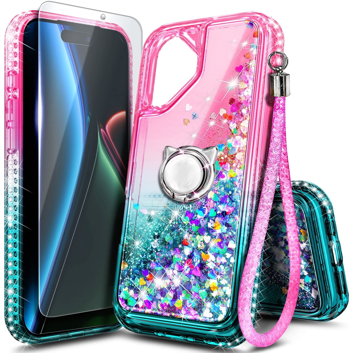 NGB SUPREMACY For iPhone 17 Phone Case Screen Protector Ring Holder ...