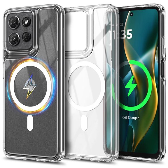 NGB SUPREMACY For moto g STYLUS 2025 Phone Case Clear Transparent Wireless Charging Magsafe/Qi Magnetic Car Mount Clear Motorola g STYLUS 2025 Case Cover